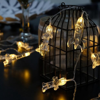 Battery Powered 10leds Spaceman Rocket Universal Shaped Indoor Fairy String Light For Christmas