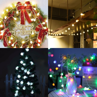 Battery Powered 3m 20leds Crystal Ball Fairy String Light For Christmas Party Wedding