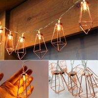 Battery Powered 3m 20leds Warm White Metal Diamond Fairy String Light For Christmas Holiday Party