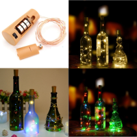 Battery Powered 80cm Cork Shaped Led Copper Wire Night Starry Wine Bottle Holiday Light For Xmas