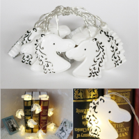 Battery Powered Warm White 10leds Unicorn Fairy String Light For Christmas Party Wedding