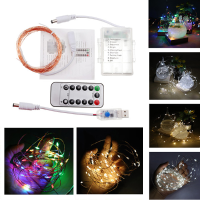 Battery Usb Powered 5m 10m 8modes Copper Wire Fairy String Light With Remote Control For Christmas