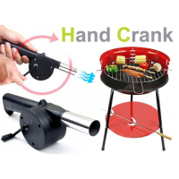 Bbq Tool Barbecue Grill Cranked Outdoor Picnic Hand Fan Starter Blower
