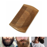 Beard Mustache Wood Anti Static Maintain Grooming Trimming Comb Brush