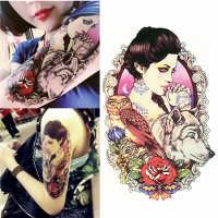 Beauty Owl Flower Wolf Waterproof Arm Body Art Temporary Tattoo Sticker