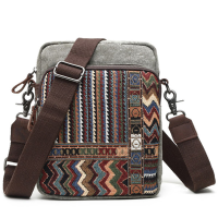 Bernice Women Retro National Canvas Sling Bag Crossbody Bag