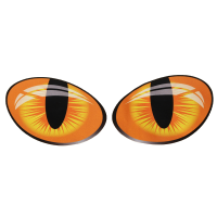 Big 3d Funny Cat Eyes Reflective Motorcycle Car Stickers Window Door Decal 10x8cm