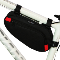 Bikight Polyester Black Bicycle Front Tube Triangle Storage Pouch Frame Bag