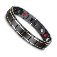 Black 316l Titanium Health Magnetic Bracelet Jewelry For Man