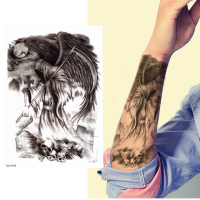 Black Feather Wings Waterproof Body Art Arm Temporary Tattoo Sticker