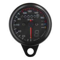 Black Led Backlight Motorcycle Odometer Speedometer Gaugetachometer Speedo Meter