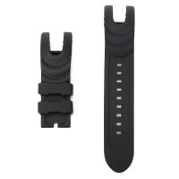 Black Rubber Wristwatch Watch Band Strap