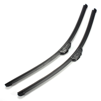 Black Side Pin Flat Front Windscreen Wiper Blades For Mazda 2003