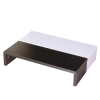 Black White Wooden Monitor Stand Computer Monitor Riser Wood Shelf Plinth