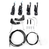 Bmx Mountain Bike Bicyc Brake Levers V Brakes Cables Front And Rear Set