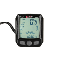 Bogeer Large Screen Backlight Waterproof Bicycle Computer Speedometer Stopwatch Calendar Black