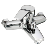 Brass Chrome Wall Mount Bathroom Sink Faucet Hot/cold Water Adjustable