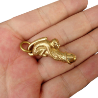 Brass Monkey Keyring Key Chain Wealth Love Luck