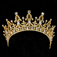 Bride Crystal Rhinestone Crown Vintage Wedding Bridal Headbrand Queen Tiara Hair Accessories