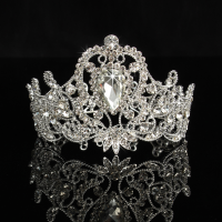 Bride Diamond Crystal Rhinestone Crown Vintage Wedding Bridal Headband Queen Tiara Hair Accessories