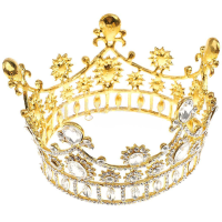 Bride Gold Princess Queen Crystal Rhinestone Tiara Crown Wedding Bridal Prom Party Headbrand