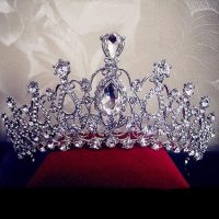 Bride Rhinestone Crystal Tiara Crown Princess Queen Wedding Bridal Party Prom Headpiece