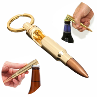 Bullet Shell Shape Bottle Opener Beer Soda Gold Keychain Key Ring Bar Tool Gifts