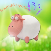 Bysun Sound Cute Little Sheep Led Keychain Pendant 3*ag10