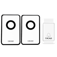 Cacazi 38 Tunes Wireless Cordless Waterproof Doorbell Remote Control Door Bell Chime No Need Battery