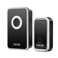 CACAZI Wireless Doorbell 300M Waterproof Door Bell AC 110 220V 80dB 1 Emitter 1 Receiver No Battery
