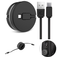 Cafele 1m Retractable Type C Usb Fast Charging Data Cable For Mobile Phone