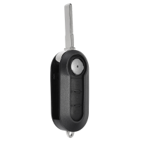 Car 3 Buttons Remote Flip Key Cover Case Shell W/ Blade & Battery For Fiat 500