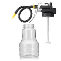 Car Accessory High Pressure Transparent Machine Oil Pot With Lengthen Flexible Pipe