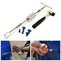 Car Body Dent Puller 18 Pdr Glue Pulling Tabs Dent Removal T Bar Tool Kit