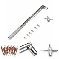Car Valve Stem Fishing Tire Repair Install Tool Plug Core Remover Chrome Stainless Steel