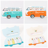 Cartoon Animal Bus Bookmark Marker Memo Sticky Notes Random