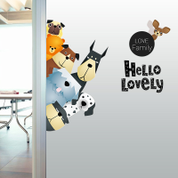 Cartoon Wall Stickers Cute Animals A Pro   Green Living Room Sofa Posted Children 's Room Paste