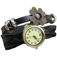 Casual Sunflower Style Ladies Bracelet Watch Retro Punk Women Weaving Leather Watch