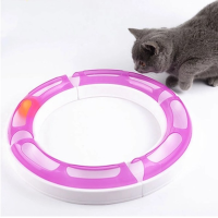 Cat Pet Track And Ball Interactive Amusement Plate Training Toys Ball Disk Play Game