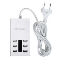 Cda5 5v 2.1A 6 Usb 1.5M/5ft Eu Plug Charging Socket
