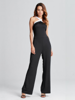 Celmia Casual Women Off Shoulder Sleeveless Backless Strap Sexy Jumpsuit