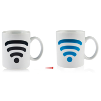 Ceramic Wifi Signal Mug Color Changing Cup Temperature Control Ceramic Cup