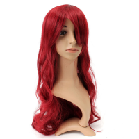 Charming Red High Temperature Fiber Full Long Wavy Hair Wig Cosplay Party Wigs