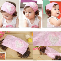 Children Girls Rabbit Pattern Lace Hair Band Hair Aaccessorie.S