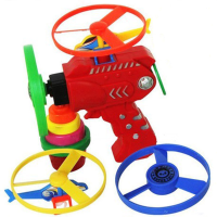Children Outdooors Toy Flashlight Ufo Flying Saucer Frisbee Top Toys