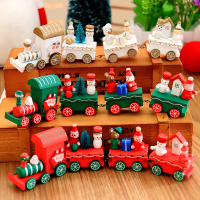 Christmas 2017 Wood Train Christmas Decoration Decor Innovative Gift For Children Diecasts Toy Vehic