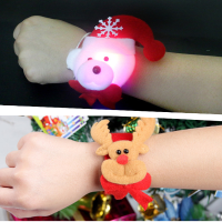 Christmas Clap Led Light Headbands Ring Band Slap Bracelet Christmas Party Funny Santa Christmas Gift