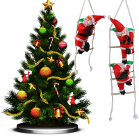 Christmas Party Home Decoration Santa Claus With Red Sling Climbing Stairs Toys Kids Children Gift