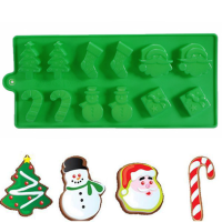 Christmas Tree Snowman Santa Claus Chocolate Fondant Cake Mold