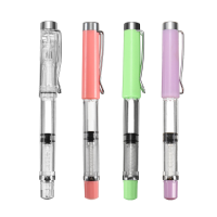 Classic Wingsung 3009 Transparent Piston Fountain Pen 0.38Mm 0.5Mm Nib School Office Supplies